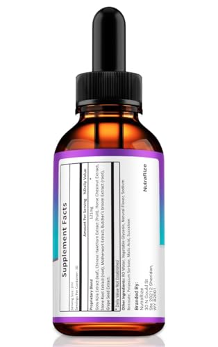 Premium Gut Drops Dropper, All-Natural Liquid Formula to Maintain Healthy Body, Energy and Overall Well-Being (30 Servin