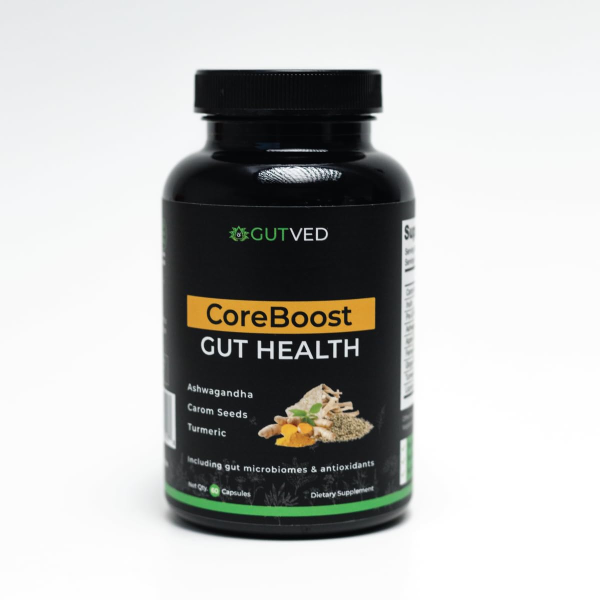 Coreboost Gut Health Supplement with Ashwagandha, Carom Seeds, Turmeric - Prebiotics and Probiotics for Digestive Health