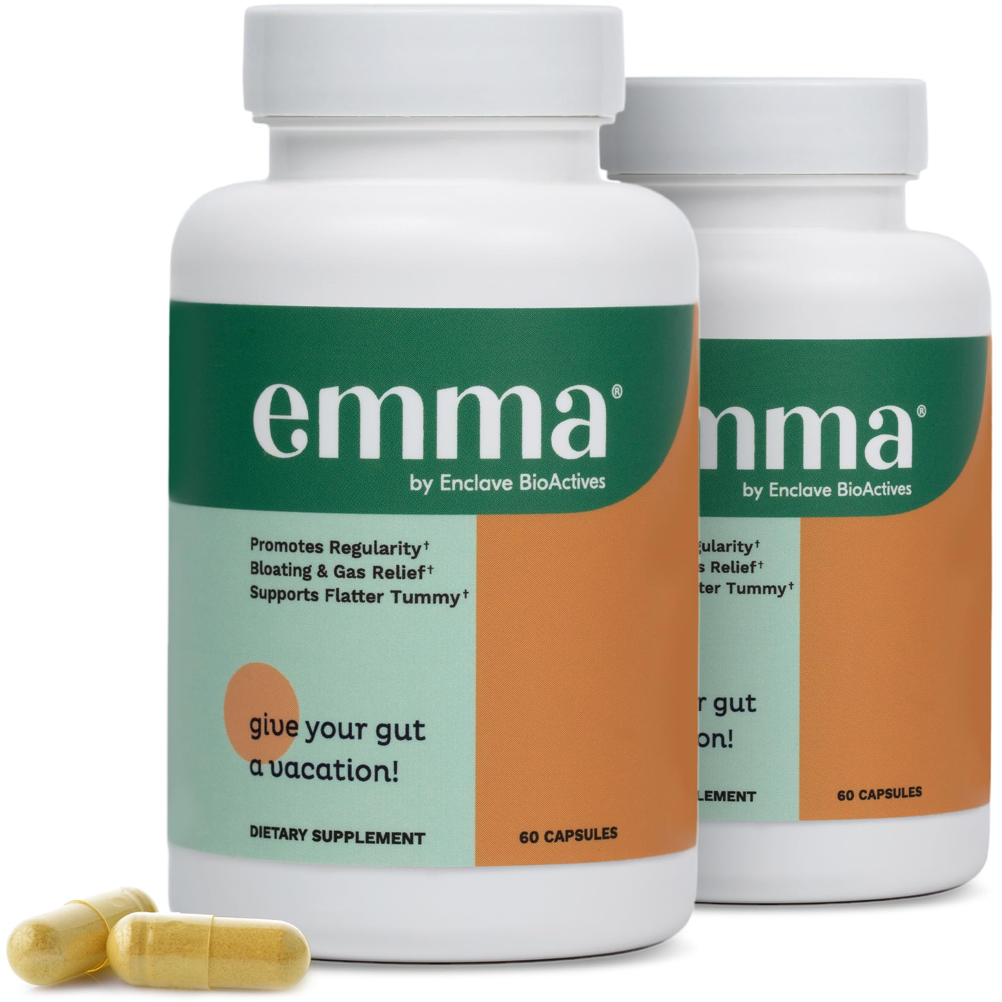 Emma Gut Health - Probiotics and Laxative Alternative for Gas and Bloating Relief, Constipation, Leaky Gut Repair - Gut